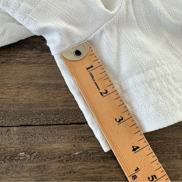 Club Monaco size 6 Lettee White Side Button High Rise Shorts Nautical Preppy - Picture 4 of 5